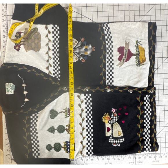 The Quacker Factory VIntage Garden Angel Button Down Cardigan Sweater Women 1X - Picture 8 of 9